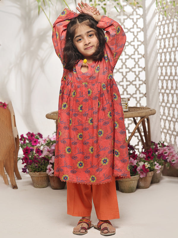 Kids Stitched Long Shirt Cambric RKF-V-1-06